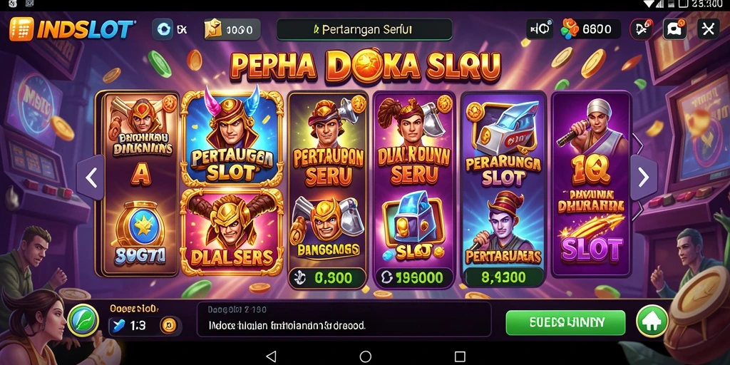 Tangkapan layar gameplay INDSLOT menampilkan pertarungan seru dan mendebarkan.