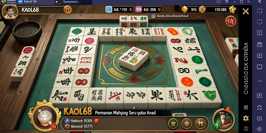 Tampilan gameplay KAOL68 yang menarik dan penuh tantangan Mahjong.