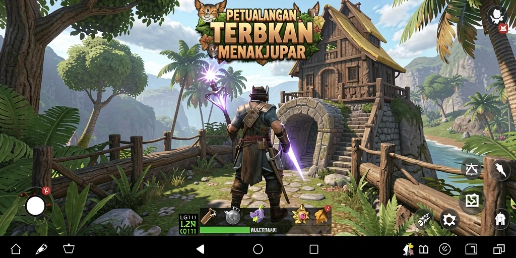 Tampilan screenshot gameplay LG111 menampilkan dunia terbuka yang luas dan mengesankan.