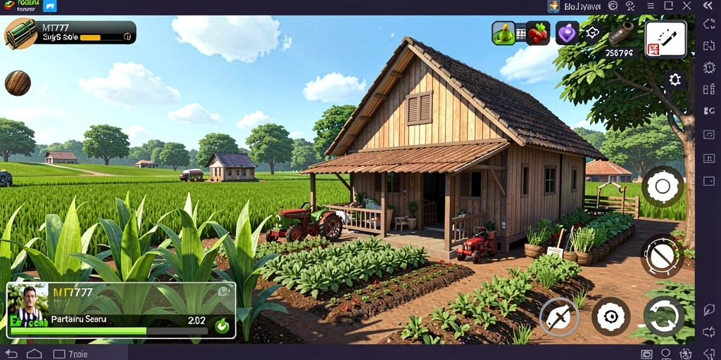 Screenshot gameplay MT777 menampilkan aktivitas bertani yang menarik.