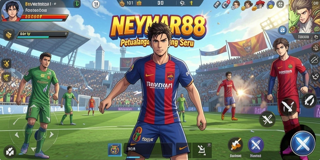 Tangkapan layar utama NEYMAR88 menampilkan aksi seru dalam dunia anime.