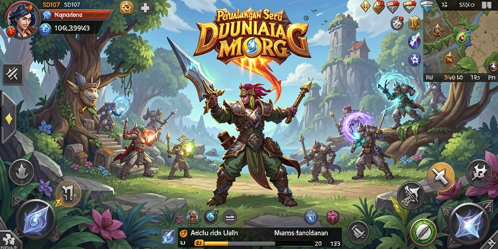 Tampilan gameplay menarik di dunia MMORPG SD107.