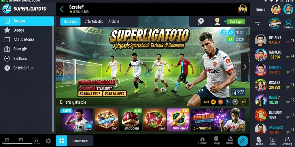 Tampilan antarmuka gameplay SUPERLIGATOTO untuk taruhan olahraga.