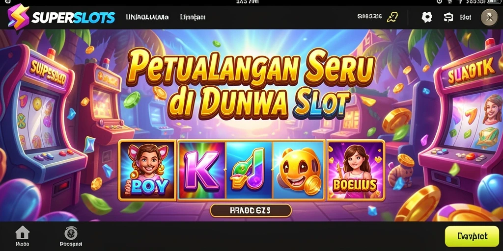 Tampilan gameplay petualangan yang menarik di SUPERSLOTS.