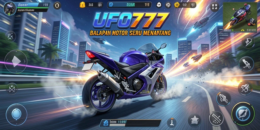 Gameplay balapan motor yang menegangkan dan seru di UFO777.