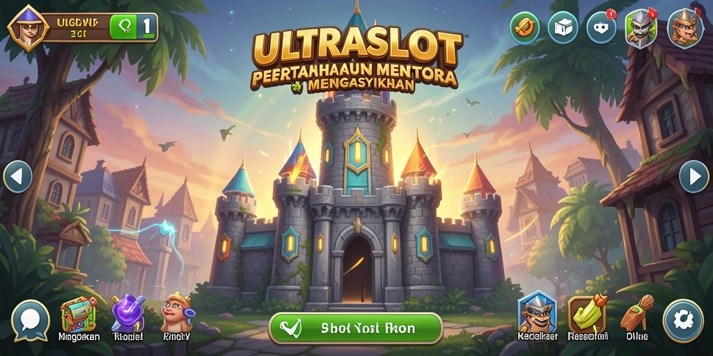 Gameplay menegangkan di ULTRASLOT yang penuh strategi Tower Defense.