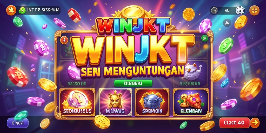 Tampilan gameplay menarik dari WINJKT yang menampilkan simbol slot.