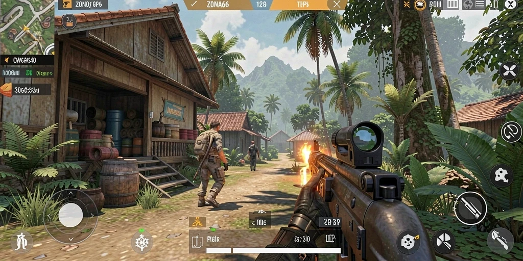 Tampilan gameplay ZONA66 yang seru dan menarik.